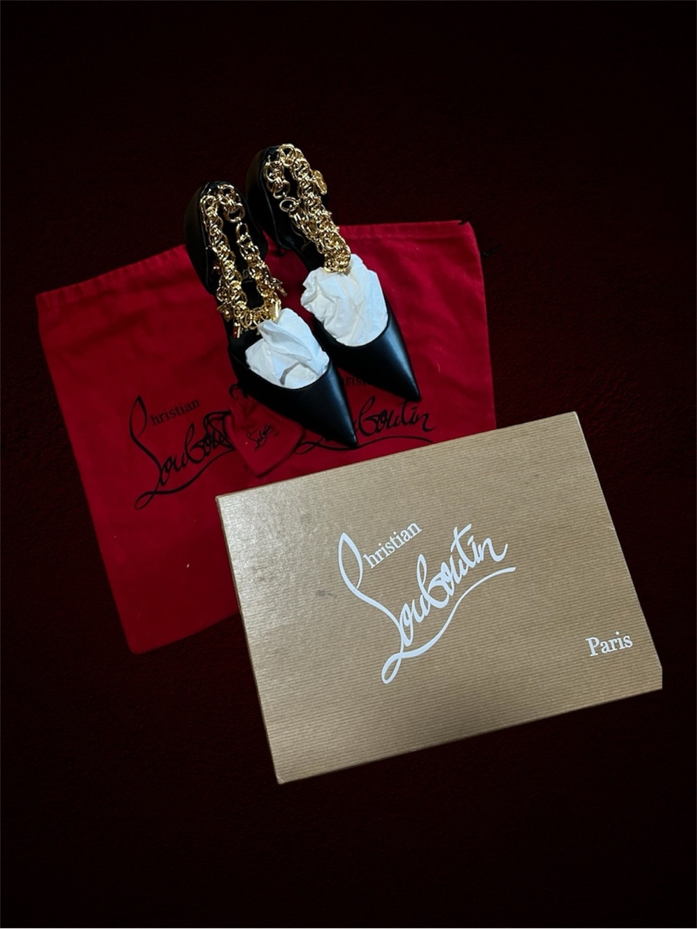 Christian Louboutin Gourmi Pump 100 Black Kid Leather